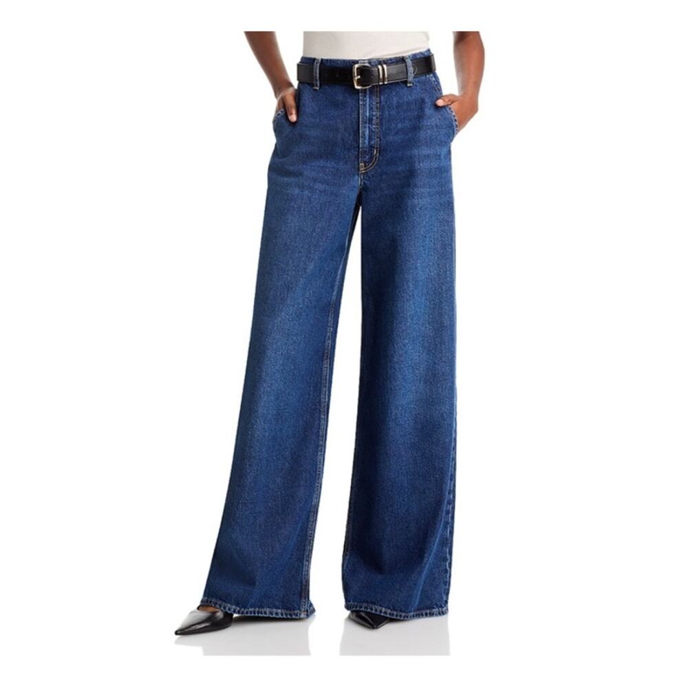 Frame The Wide High Rise Wide Leg Jeans in Blindspot Size 34 - Picture 1 of 7